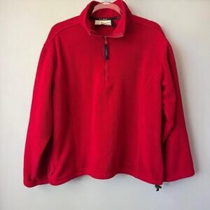 Vintage L.L.Bean red fleece quarter zip